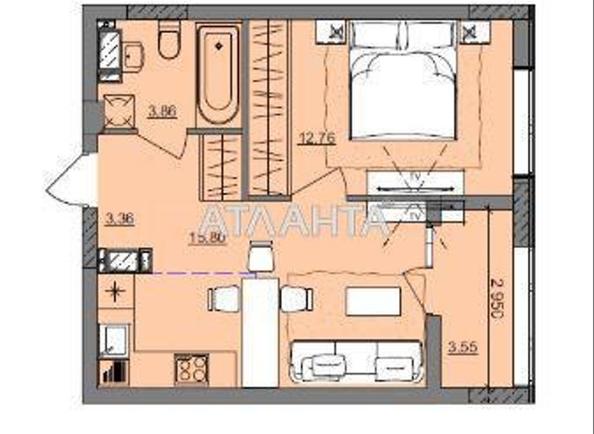 1-room apartment apartment by the address st. Bocharova gen (area 40,3 m²) - Atlanta.ua - photo 5