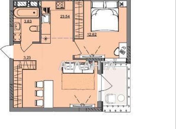 1-room apartment apartment by the address st. Bocharova gen (area 43,2 m²) - Atlanta.ua - photo 2