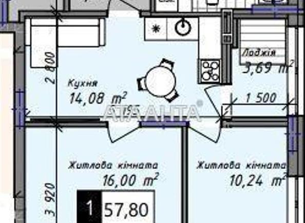 2-кімнатна квартира за адресою вул. Промислова (площа 57,8 м²) - Atlanta.ua - фото 4