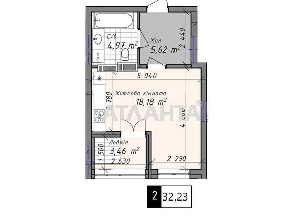 1-room apartment apartment by the address st. Promyshlennaya (area 32,2 m²) - Atlanta.ua