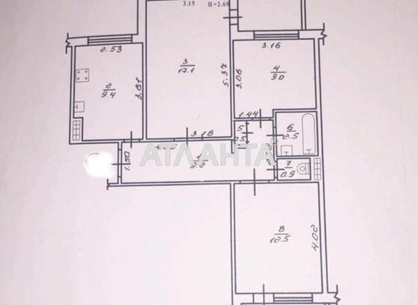 3-кімнатна квартира за адресою вул. Вільямса ак. (площа 65,9 м²) - Atlanta.ua - фото 14