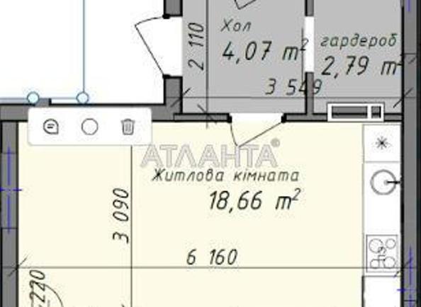 1-комнатная квартира по адресу ул. Промышленная (площадь 34,3 м²) - Atlanta.ua