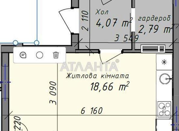 1-комнатная квартира по адресу ул. Промышленная (площадь 34,3 м²) - Atlanta.ua