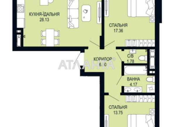 2-комнатная квартира по адресу ул. Щурата В. Ул (площадь 77,8 м²) - Atlanta.ua - фото 4