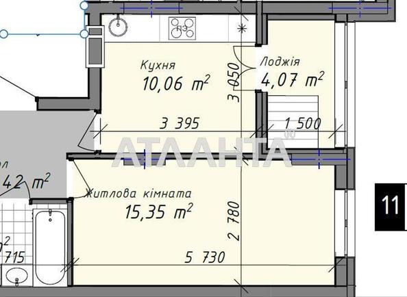 1-room apartment apartment by the address st. Promyshlennaya (area 39,8 m²) - Atlanta.ua
