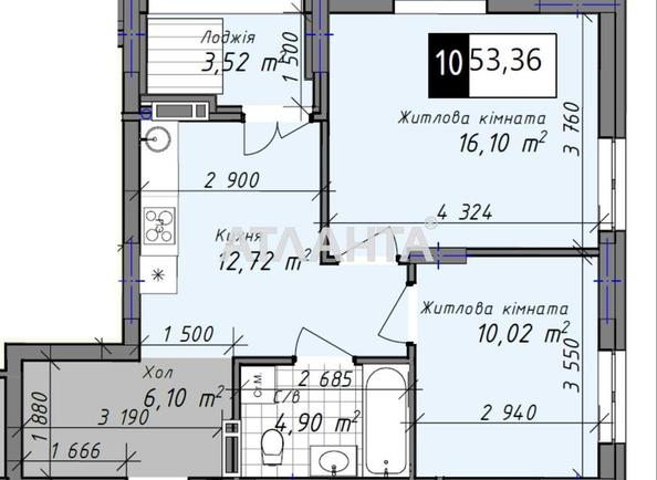 2-rooms apartment apartment by the address st. Promyshlennaya (area 53,4 m²) - Atlanta.ua - photo 5