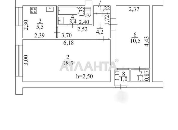 1-room apartment apartment by the address st. Kolontaevskaya Dzerzhinskogo (area 45 m²) - Atlanta.ua - photo 13