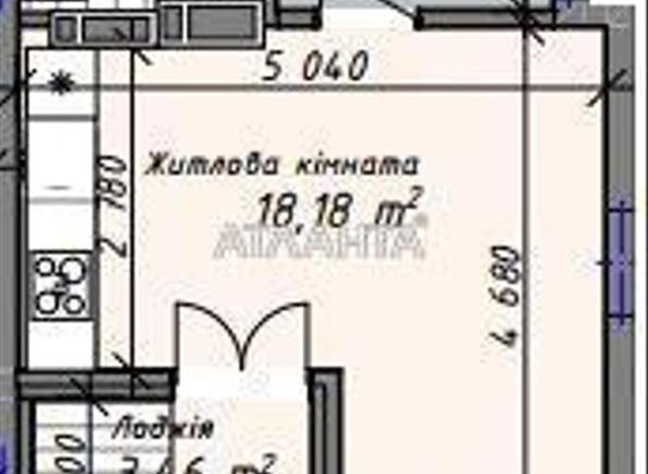 1-кімнатна квартира за адресою вул. Промислова (площа 32,2 м²) - Atlanta.ua - фото 5