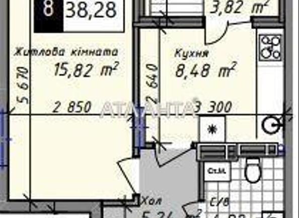 1-room apartment apartment by the address st. Promyshlennaya (area 38,3 m²) - Atlanta.ua - photo 5