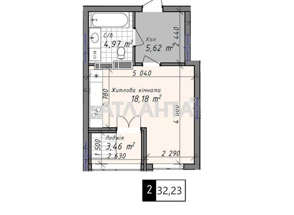 1-комнатная квартира по адресу ул. Промышленная (площадь 32,2 м²) - Atlanta.ua
