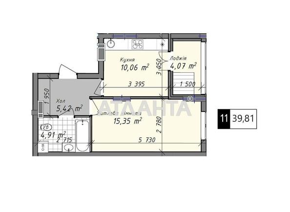 1-комнатная квартира по адресу ул. Промышленная (площадь 39,8 м²) - Atlanta.ua