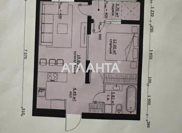1-комнатная квартира по адресу Городницкая ул. (площадь 44 м²) - Atlanta.ua - фото 2