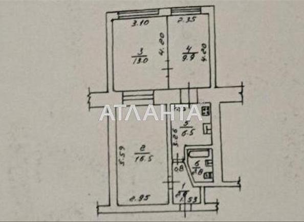 2-комнатная квартира по адресу ул. Космонавтов (площадь 52 м²) - Atlanta.ua