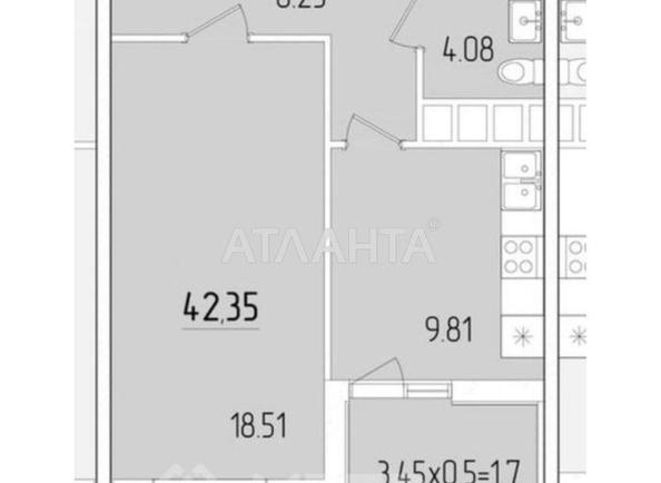 1-room apartment apartment by the address st. Krasnova (area 42,4 m²) - Atlanta.ua - photo 7