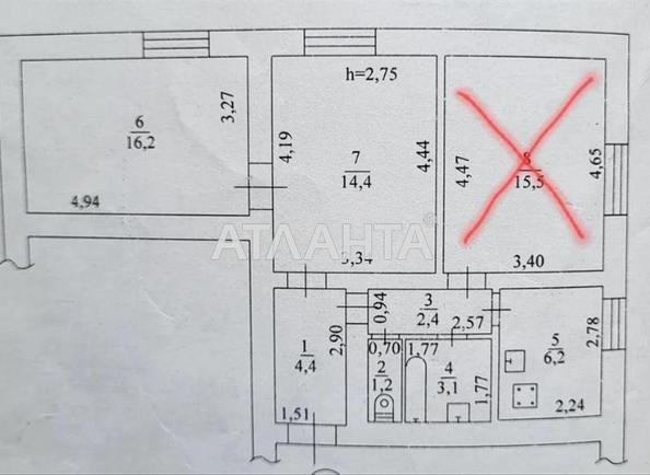 Комунальна квартира за адресою Травневий 3-й пров. (площа 20,6 м²) - Atlanta.ua - фото 5