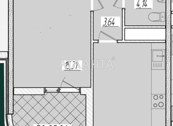 1-комнатная квартира по адресу ул. Краснова (площадь 40,7 м²) - Atlanta.ua