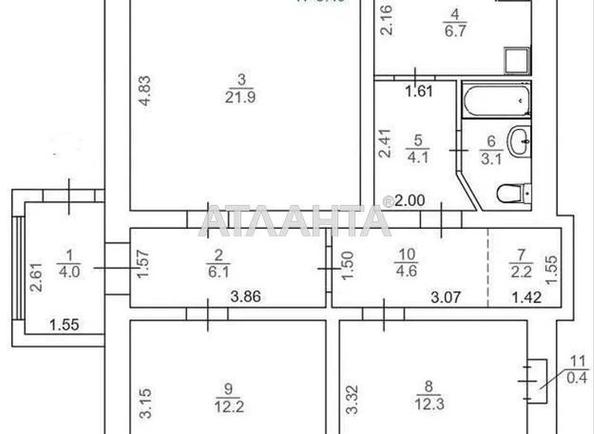 3-кімнатна квартира за адресою Матросова пров. (площа 78 м²) - Atlanta.ua - фото 17