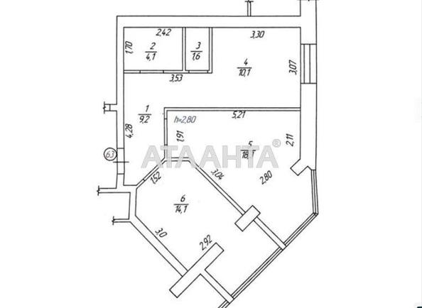 2-кімнатна квартира за адресою вул. Пирогова (площа 58 м²) - Atlanta.ua - фото 10