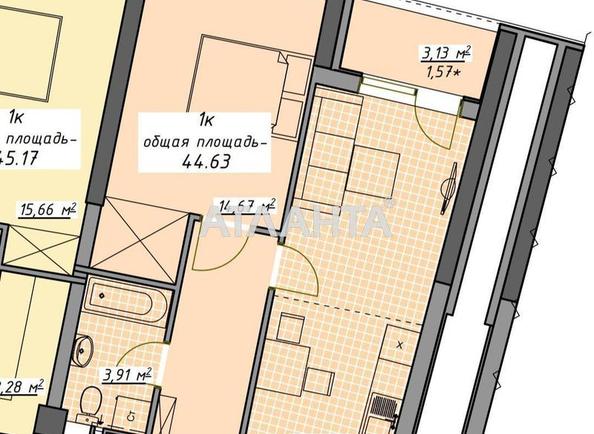 1-room apartment apartment by the address st. Kurortnyy per (area 45 m²) - Atlanta.ua - photo 6