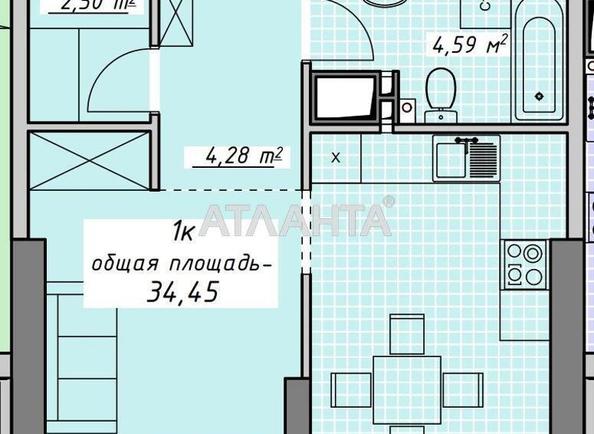 1-room apartment apartment by the address st. Kurortnyy per (area 34,5 m²) - Atlanta.ua - photo 6