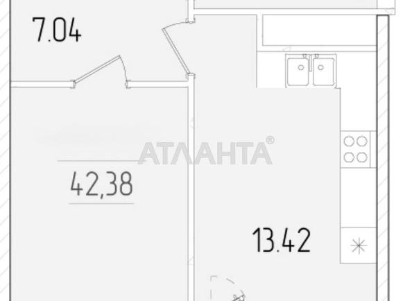 1-room apartment apartment by the address st. Krasnova (area 42,4 m²) - Atlanta.ua - photo 14