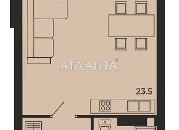 1-room apartment apartment by the address st. Srednefontanskiy per (area 36,8 m²) - Atlanta.ua - photo 2