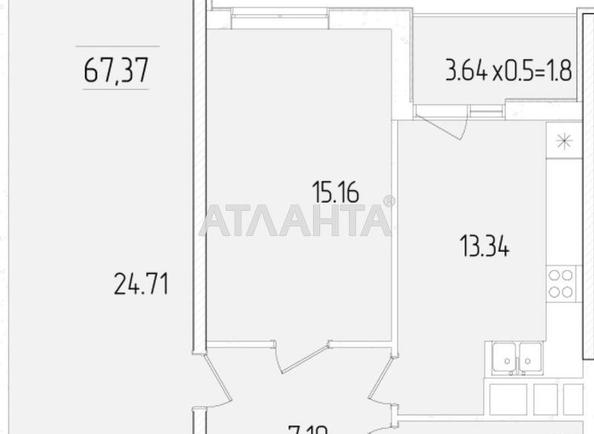 1-комнатная квартира по адресу ул. Краснова (площадь 67 м²) - Atlanta.ua - фото 2