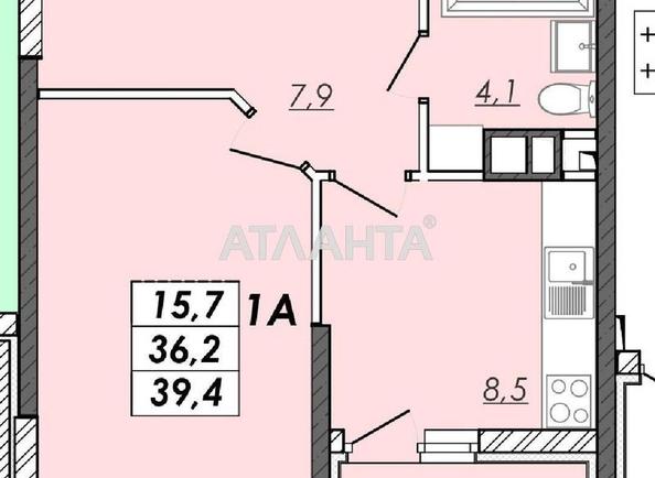 1-комнатная квартира по адресу Овидиопольская дор. (площадь 39,4 м²) - Atlanta.ua