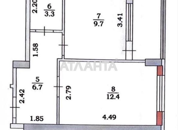 1-room apartment apartment by the address st. Glushko ak pr Dimitrova pr (area 36 m²) - Atlanta.ua - photo 12