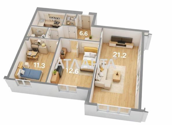 2-комнатная квартира по адресу ул. Жемчужная (площадь 60 м²) - Atlanta.ua - фото 10