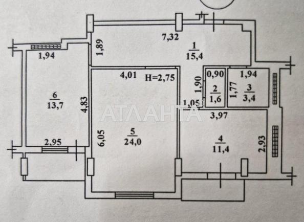 3-кімнатна квартира за адресою вул. Сахарова (площа 70 м²) - Atlanta.ua - фото 23