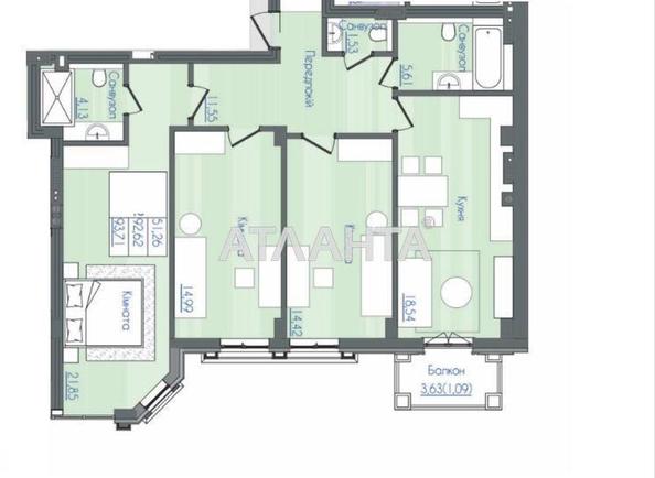 3-кімнатна квартира за адресою Фонтанська дор. (площа 97,6 м²) - Atlanta.ua - фото 7