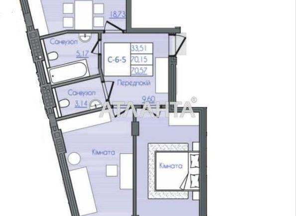 2-кімнатна квартира за адресою Фонтанська дор. (площа 70,9 м²) - Atlanta.ua - фото 15