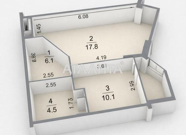 1-room apartment apartment by the address st. Prokhorovskaya Khvorostina (area 41,4 m²) - Atlanta.ua - photo 11