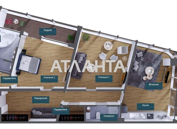2-rooms apartment apartment by the address st. Frantsuzskiy bul Proletarskiy bul (area 123,5 m²) - Atlanta.ua