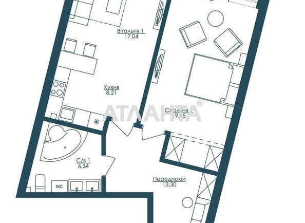 1-комнатная квартира по адресу Французский бул. (площадь 67,8 м²) - Atlanta.ua