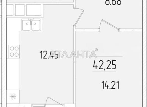 1-кімнатна квартира за адресою вул. Краснова (площа 42,3 м²) - Atlanta.ua - фото 2
