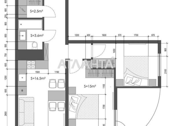 2-rooms apartment apartment by the address st. Krasnova (area 60,3 m²) - Atlanta.ua - photo 4