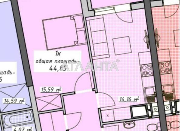 1-комнатная квартира по адресу Курортный пер. (площадь 44 м²) - Atlanta.ua - фото 2