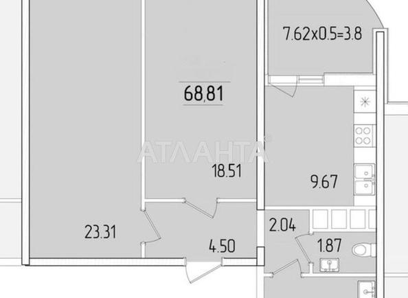 2-кімнатна квартира за адресою вул. Краснова (площа 68,2 м²) - Atlanta.ua - фото 5