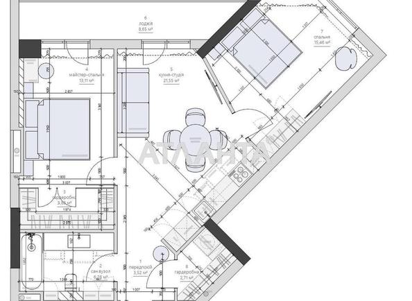 2-rooms apartment apartment by the address st. Klubnichnyy per (area 71 m²) - Atlanta.ua - photo 21