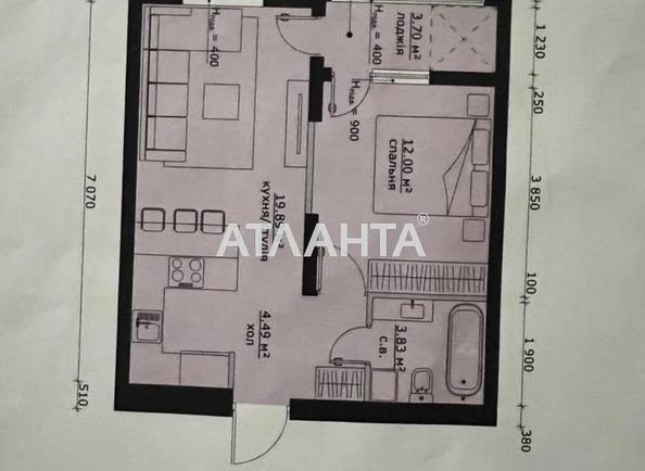 1-комнатная квартира по адресу Городницкая ул. (площадь 44 м²) - Atlanta.ua - фото 3