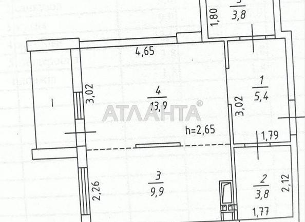 1-room apartment apartment by the address st. Grushevskogo Mikhaila Bratev Achkanovykh (area 39 m²) - Atlanta.ua
