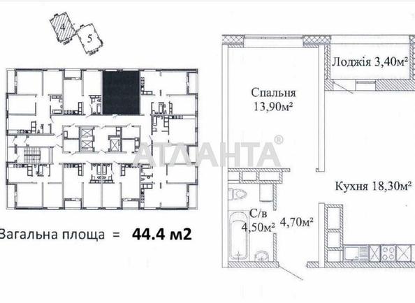 1-room apartment apartment by the address st. Varnenskaya (area 44,4 m²) - Atlanta.ua - photo 7