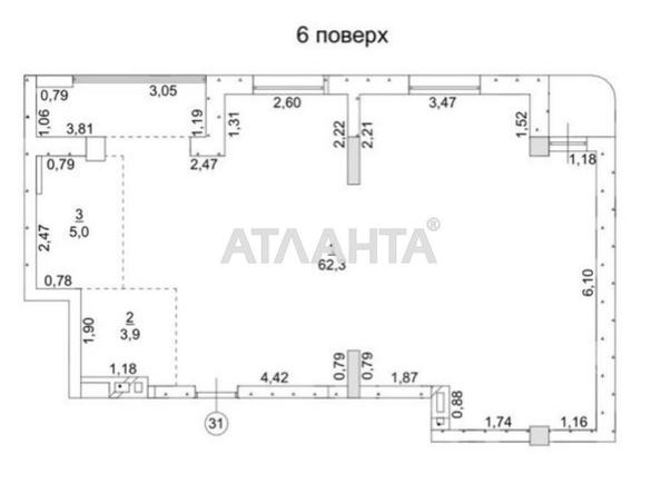 3-комнатная квартира по адресу Маланова пер. (площадь 76,2 м²) - Atlanta.ua - фото 13