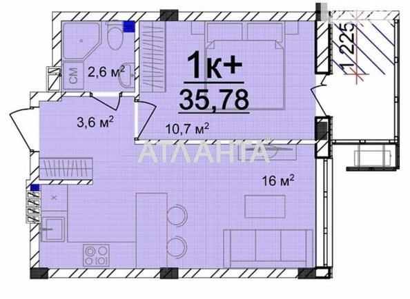 1-кімнатна квартира за адресою вул. Маріїнська (площа 35,8 м²) - Atlanta.ua - фото 4