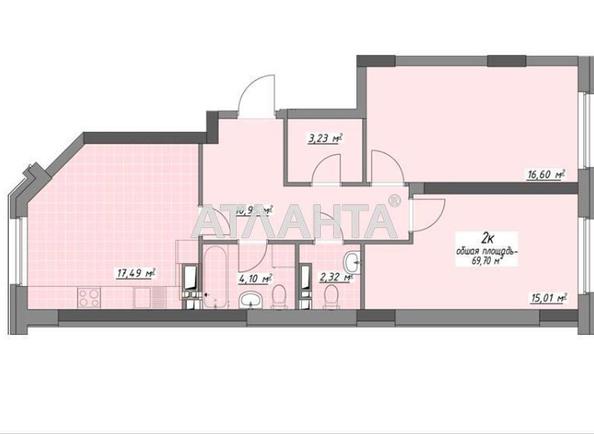 2-комнатная квартира по адресу Глушко ак. Пр. (площадь 69,7 м²) - Atlanta.ua - фото 20