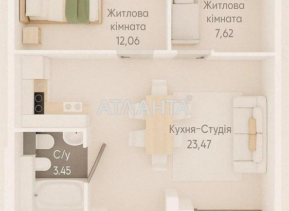 2-rooms apartment apartment by the address st. 7 km ovidiopolskoy dor (area 46,6 m²) - Atlanta.ua - photo 6