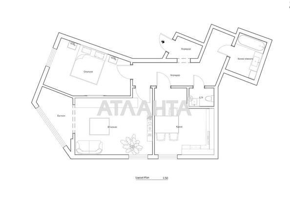 2-комнатная квартира по адресу ул. Ясная (площадь 64,3 м²) - Atlanta.ua - фото 21