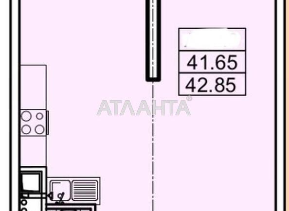 1-room apartment apartment by the address st. Topolinnyy per (area 42,9 m²) - Atlanta.ua - photo 6